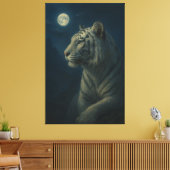 Majestic White Tiger – Fine Art Wall Print (Insitu (Woonkamer))