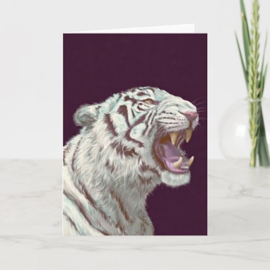 Majestic White Tiger – Greeting Card Kaart (Voorkant)