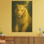 Majestic White Tiger Portrait • Fine Art Animal P Canvas Afdruk (Insitu (Woonkamer))
