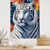 Majestic White Tiger Poster (Keuken)