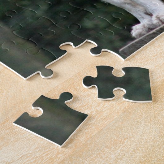 Majestic White Wolf kijkt over domein Legpuzzel (Zijkant)