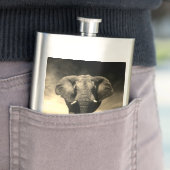 Majestic Wild Bull Elephant in Sepia Flacon (Voorbeeld)