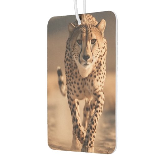 Majestic Wild Cheetah Running Photo Luchtverfrisser (Links)