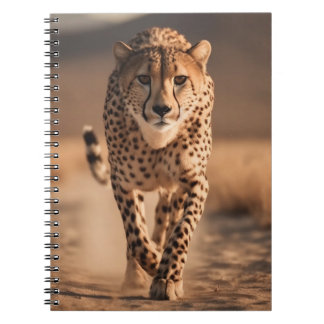 Majestic Wild Cheetah Running Photo Notitieboek