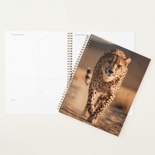Majestic Wild Cheetah Running Photo Planner (Display)