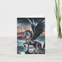 Majestic Winged Horse Blank Kaart