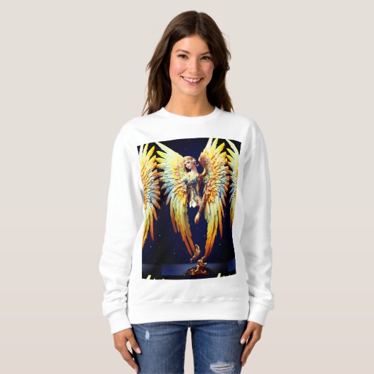 Majestic Wings Print T-shirt - Unieke vogelkunst. (Voorkant volledig)