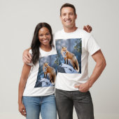 Majestic Winter Fox Fotografie T-shirt (Unisex)
