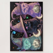 Majestic Witchy Cats Illustratie Legpuzzel (Verticaal)