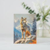 Majestic Wolf Briefkaart (Staand voorkant)