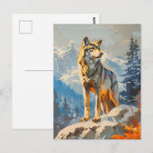 Majestic Wolf Briefkaart (Voorkant / Achterkant)