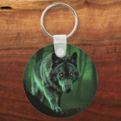Majestic Wolf: De Alfa van het Bos Sleutelhanger (Achterkant)