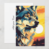 Majestic Wolf Impressionist Journey Aankondiging (Voorkant / Achterkant)