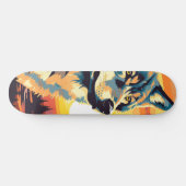 Majestic Wolf Impressionist Journey Persoonlijk Skateboard (Horizontaal)