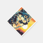 Majestic Wolf Impressionist Journey Servet (Hoek)