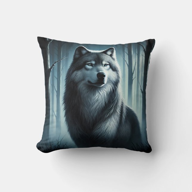 Majestic Wolf Kussen (Voorkant)