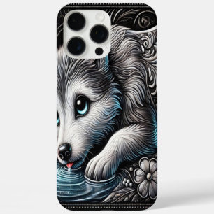 Majestic Wolf Moonlit Portret iPhone 16 Pro Max Hoesje