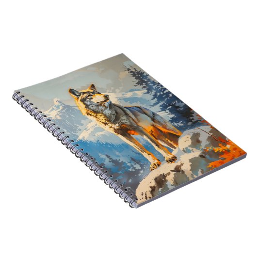 Majestic Wolf Notitieboek (Rechterzijde)