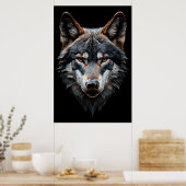 Majestic Wolf Portrait – Hyperrealistische Dierenk Poster (Keuken)