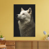 Majestic Wolf Portrait Strength & Royal Confidence Canvas Afdruk (Insitu (Woonkamer))