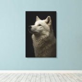 Majestic Wolf Portrait Strength & Royal Confidence Canvas Afdruk (Insitu (Houten vloer))