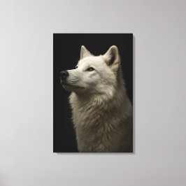 Majestic Wolf Portrait Strength & Royal Confidence Canvas Afdruk