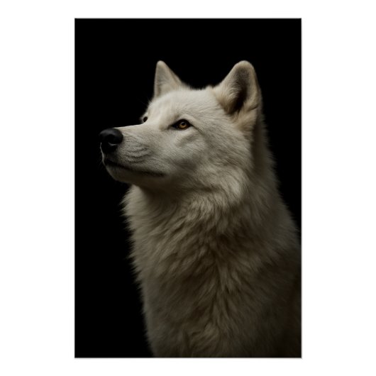 Majestic Wolf Portrait Strength & Royal Confidence Perfect Poster (Voorkant)