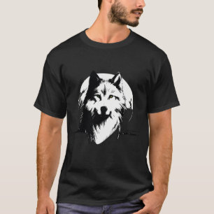 Majestic Wolf Portret Kunstwerk T-shirt
