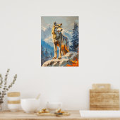 Majestic Wolf Poster (Keuken)