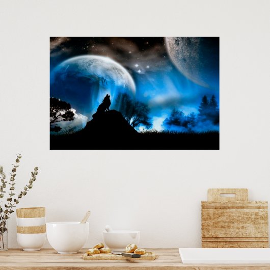 Majestic Wolf Poster (Keuken)