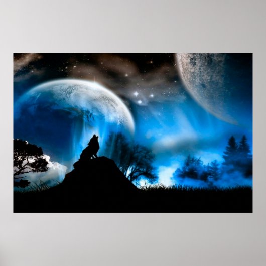 Majestic Wolf Poster (Voorkant)