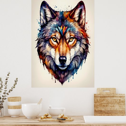 Majestic Wolf Poster (Keuken)