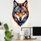 Majestic Wolf Poster (Thuiskantoor)