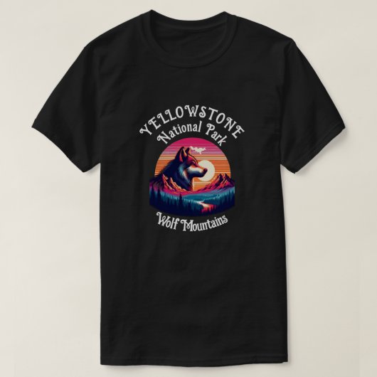 Majestic Wolf Roaming bij zonsondergang T-shirt (Design voorkant)