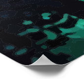 Majestic Wolf Silhouette in Mystical Green Forest Poster (Hoek)