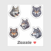 Majestic Wolf Vibrant sticker Pack (Vel)