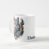 Majestic wolfskop koffiemok (Voorkant links)