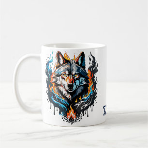 Majestic wolfskop koffiemok