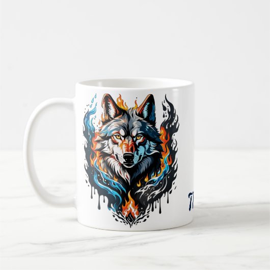 Majestic wolfskop koffiemok (Links)