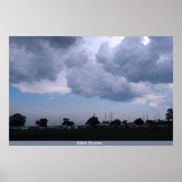 Majestic wolken boven het meer van 1 poster