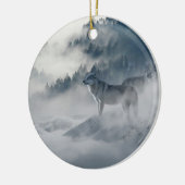 Majestic Wolven in de boslijst Keramisch Ornament (Links)