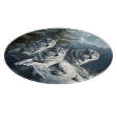 Majestic Wolves Glass Cutting Board Snijplank (Hoek)