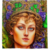 Majestic Woman St. Patrick's Day Artwork Douchegordijn (Voorkant)