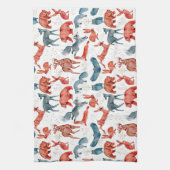 Majestic woodland animals pattern theedoek (Verticaal)