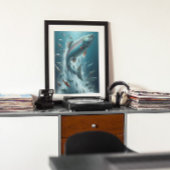 Majestic Zalm tijdens Moonlit Dans 12x16 Poster