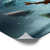 Majestic Zalm tijdens Moonlit Dans 24x18 Poster (Hoek)