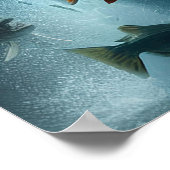 Majestic Zalm tijdens Moonlit Dans 24x36 Poster (Hoek)