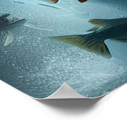 Majestic Zalm tijdens Moonlit Dans 24x36 Poster (Hoek)