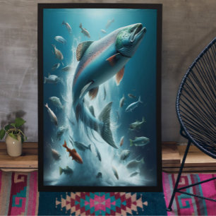 Majestic Zalm tijdens Moonlit Dans 24x36 Poster