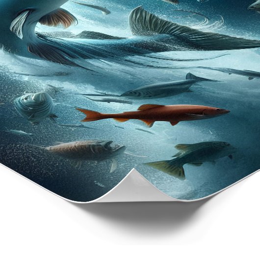 Majestic Zalm tijdens Moonlit Dans 8x10 Poster (Hoek)